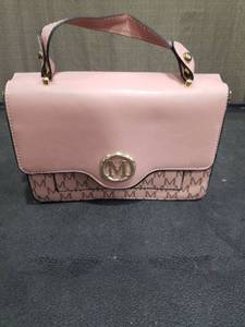 lot 1452 image: Pink Monogram M Logo Handbag with Crossbody Strap