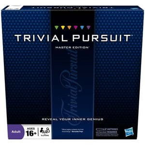 lot 1471 image: Trivial Pursuit Master Edition Trivia Game  Board Games for Adults and Teens  Includes Electronic Timer