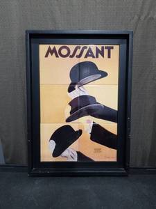 lot 1472 image: Mossant Hat Advertisement Framed Poster Print