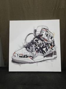 lot 1473 image: Sneaker Graffiti Art Canvas Print