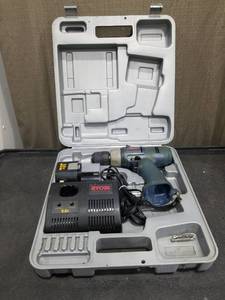 lot 1478 image: Ryobi 9.6V Cordless Drill Set with Charger and Case