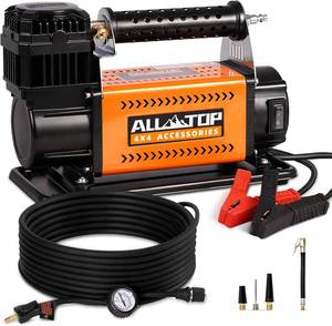 lot 7003 image: $160 ALL-TOP Air Compressor Kit, 12V Inflator, 7.06CFM, 150PSI