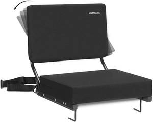 lot 7012 image: HUTMANG Chair - Stadium Seat with Back Support, Portable, Black