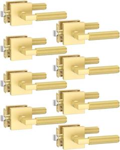 lot 7015 image: $210 Asidrama 8 Pack Gold Passage Door Handles, Door Lever with Locks