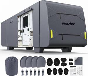 lot 7041 image: $300 Fonzier Class A RV Cover 31-34ft, 7-Layer, Waterproof Windproof