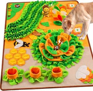 lot 7053 image: Snuffle Mat for Dogs 40x27, Nosework Slower Feeder, Orange
