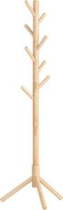 lot 7062 image: VASAGLE Solid Wood Coat Rack, Free-Standing Tree-Shape, 8 Hooks