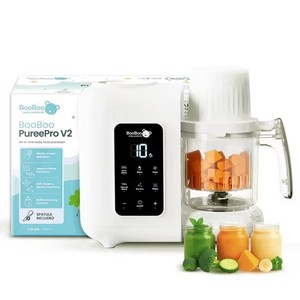 lot 7075 image: $60 BooBoo Pureepro V2 5-in-1 Baby Food Maker Steamer & Warmer
