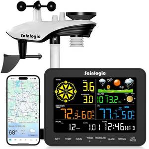 lot 7088 image: $170 Sainlogic SA6 Plus Smart WiFi Weather Station, Rain Gauge