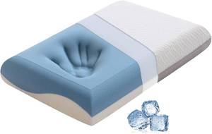 lot 7108 image: Memory Foam Firm Orthopedic Cervical Pillow 4.7 Two-Sided Cover