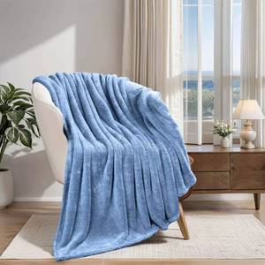 lot 7117 image: SUPERIOR Solid Fleece Medium Weight Ultra-Plush Throw Blanket