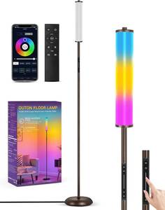 lot 7121 image: OUTON Bright Smart Floor Lamp with Remote, App & Touch, RGB