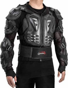lot 7125 image: $60 OHMOTOR Motorcycle Chest Spine Protector Jacket Armor SIZE SMALL