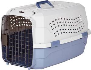 lot 7129 image: $50 Amazon Basics Portable 2-Door Top-Load Hard-Sided Pet Carrier