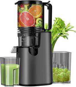 lot 7138 image: $60 Cold Press Juicer with 5.4 Wide Feed Chute, Slow Masticating