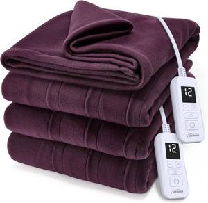 lot 7171 image: $87 Sunbeam Royal Heated Electric Blanket King 90x100, 12 Heat