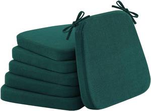 lot 7178 image: $60 Dining Chair Cushions, 6-Pack, 2 Foam Pads, Ties, Removable Cover