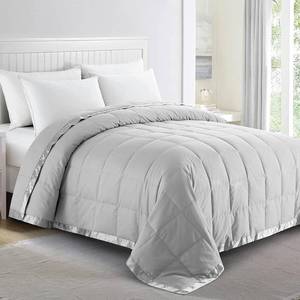 lot 7184 image: $140 puredown California King Blanket - Lightweight Down, Light Gray