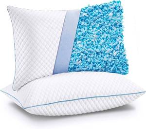 lot 7195 image: VVZ Cooling Bed Pillows Queen 2-Pack, Memory Foam 20x30