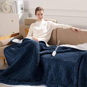 lot 7199 image: Twin Heated Blanket 62x84, 5 Heat Settings, 10h Auto Off