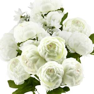 lot 7221 image: FiveSeasonStuff Peonies & Hydrangeas for Wedding Decor Ivory