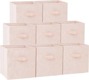 lot 7231 image: Criusia 13-Inch Heavy-Duty Fabric Storage Bins, 8-Pack