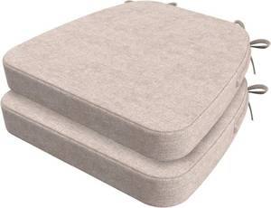 lot 7239 image: AAAAAcessories D-Shaped Cushions, 2 Thick, 17x16, 2-pc, Oatmeal
