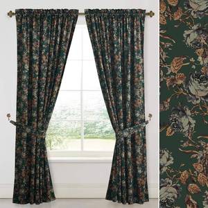 lot 7241 image: $58 StangH Green Velvet Curtains, 84 in, Darkening, 2 Panels