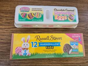 lot 7280 image: 2 Dozen Chocolate Marshmallow Eggs, 6oz and 5oz