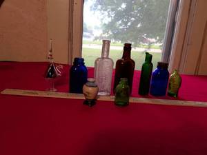 lot 12 image: Mixed Collection of Glass Bottles and Perfume Atomizer