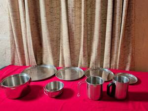 lot 82 image: Stainless Steel Camping Cookware Set