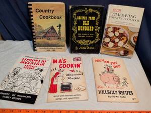 lot 133 image: Collection of 6 Regional American Cookbooks - Country, Mountain, and Southern Cooking