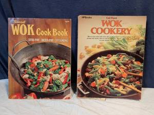 lot 143 image: Sunset Wok Cook Book & Ceil Dyers Wok Cookery �� Set of 2