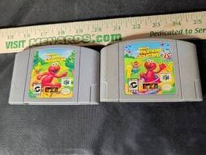 lot 146 image: Elmos Letter Adventure & Elmos Number Journey Nintendo 64 Cartridges Bundle