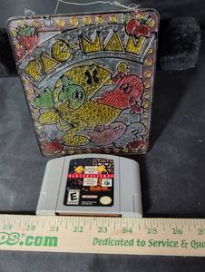 lot 158 image: Namco Museum 64 Nintendo 64 Cartridge with Pac-Man Stained Glass Sun Catcher