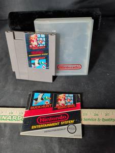 lot 165 image: NES Super Mario Bros.  Duck Hunt Cartridge with Case and Manual