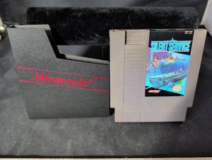 lot 172 image: Silent Service NES Cartridge with Dust Sleeve