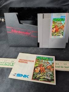 lot 175 image: Guerrilla War NES Cartridge with Manual and Dust Sleeve