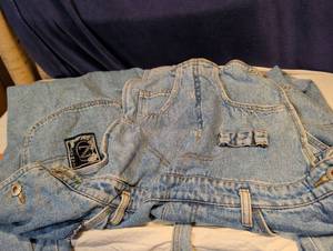 lot 221 image: Nazareth Blues Light Wash Denim Bib Overalls Size 22