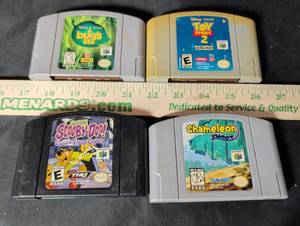 lot 145 image: For Nintendo 64 game cartridges Scooby-Doo toy story 2 A bugs Life chameleon twist