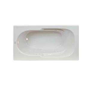 lot 7854 image: Signature 72 in. x 36 in. Rectangular Whirlpool Bathtub with Right Drain in White with Heater