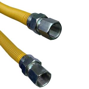 lot 15766 image: 3 Jones Stephens Stainless Steel Gas Connector - Yellow