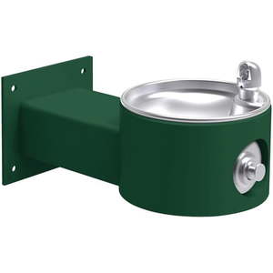 lot 15791 image: Elkay Lk4405frk 14  Outdoor Wall Mounted Single Drinking Station - Green