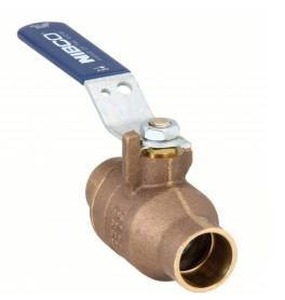 lot 15793 image: Bronze Ball Valve 1 14, 5 Pack