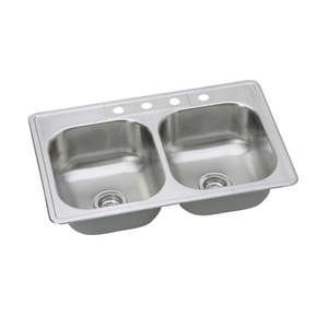 lot 15796 image: Proflo Pfsr332264 Bealeton 33  Drop In Double Basin Stainless Steel Kitchen Sink -