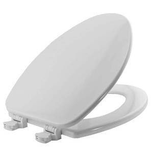 lot 67782 image: Beamis Lift-Off Wood Elongated Toilet Seat