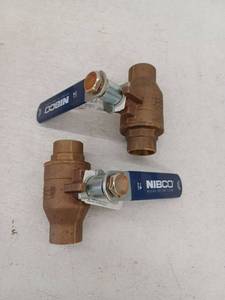 lot 67789 image: Nibco Bronze Ball Valve, 2 Pack
