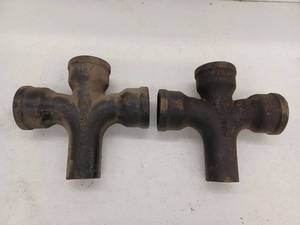 lot 67806 image: No-Hub Cast Iron Sanitary Cross, 2 Pack