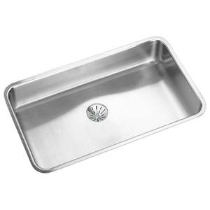 lot 67824 image: Elkay ELUHAD281650PD Lustertone 30-12 x 18-12 x 4-78  Undermount ADA Kitchen Sink Perfect Drain