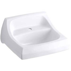 lot 67847 image: Kohler K-2007 Kingston 21  Wall Mounted Bathroom Sink - White